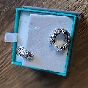 Effy Silver gold diamond earrings